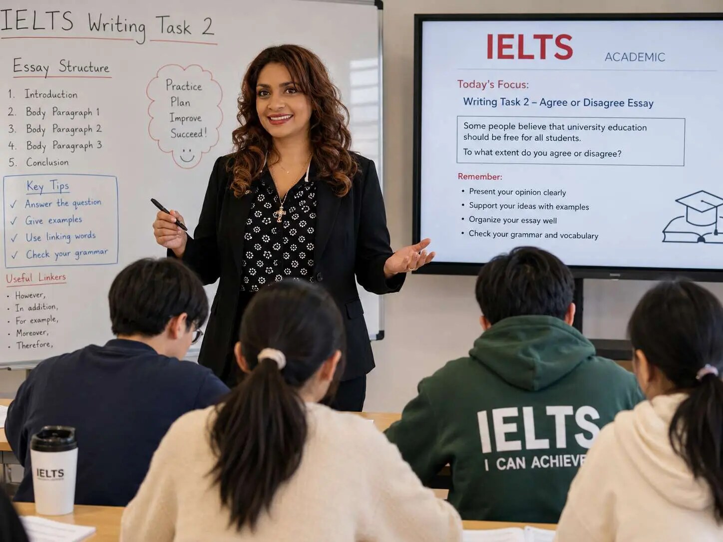 Structured IELTS preparation with clear strategy and purposeful feedback